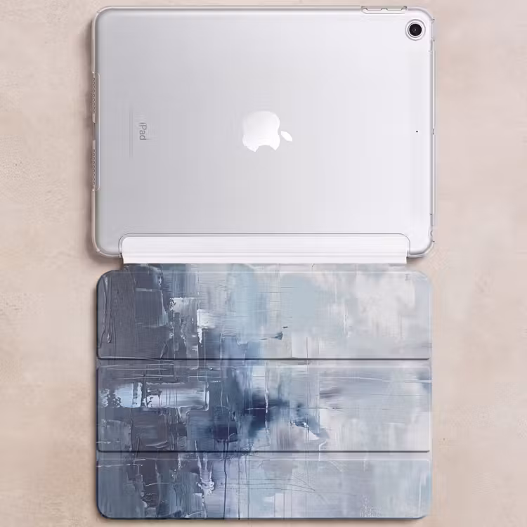 iPad hoes - Abstract - Textuur - Kunst - Modern - Blauw — 6