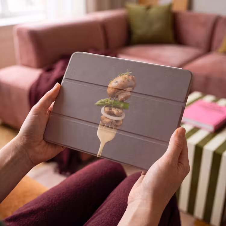 iPad hoes - Eten - Gestapeld - Vork — 3