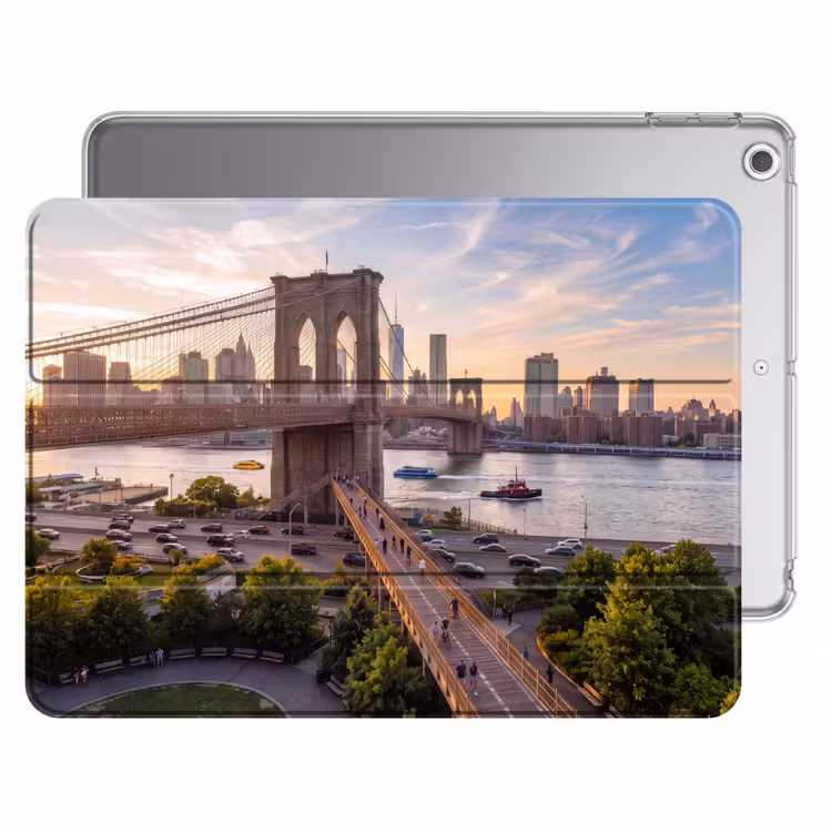 iPad hoes - Brug - Rivier - Stad - Zonsondergang - Architectuur — 1
