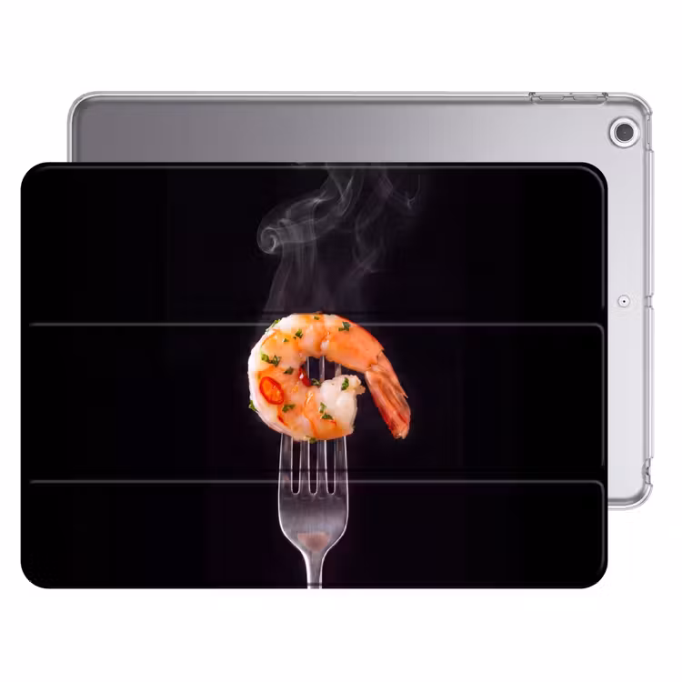 iPad hoes - Eten - Garnaal - Vork — 1