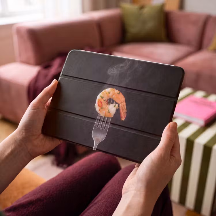 iPad hoes - Eten - Garnaal - Vork — 3