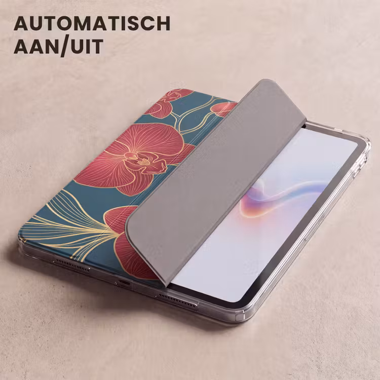 iPad hoes - Bloemen - Rood - Goud — 4