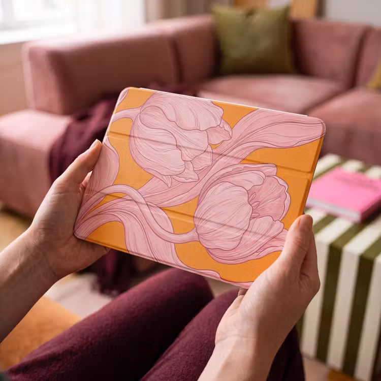 iPad hoes - Roze bloemen - Modern — 3