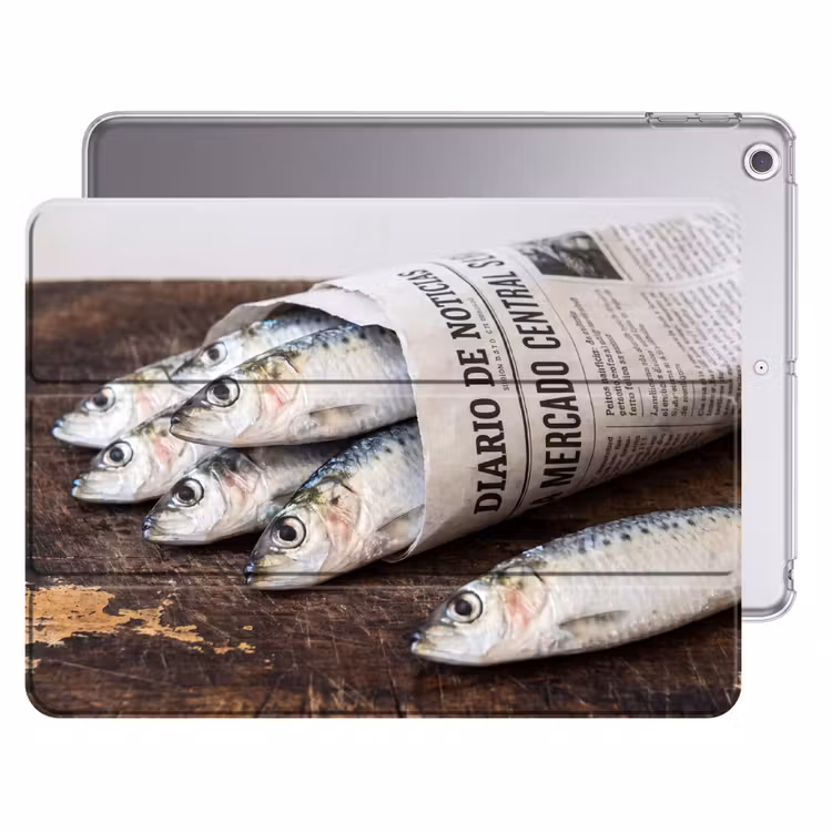 iPad hoes - Sardientje - krant - snijplank — 1