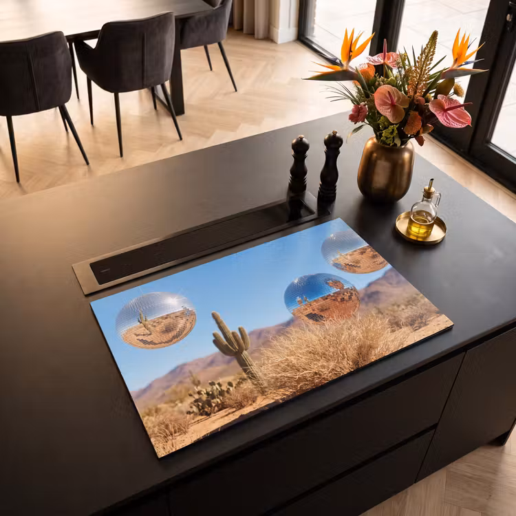 Inductie beschermer - Woestijn - Spiegelbal - Kunst — 3