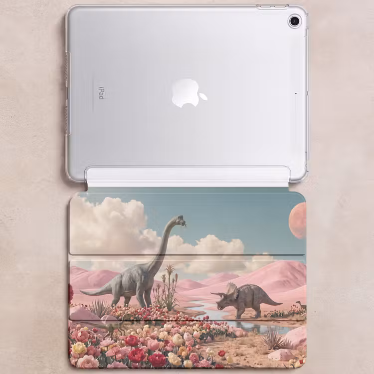 iPad hoes - Dinosaurus - Roze - Landschap — 6