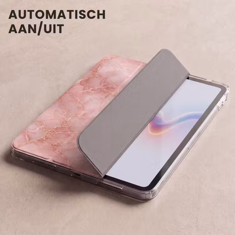 iPad hoes - Roze - Kwarts - Goud - Marmer — 4
