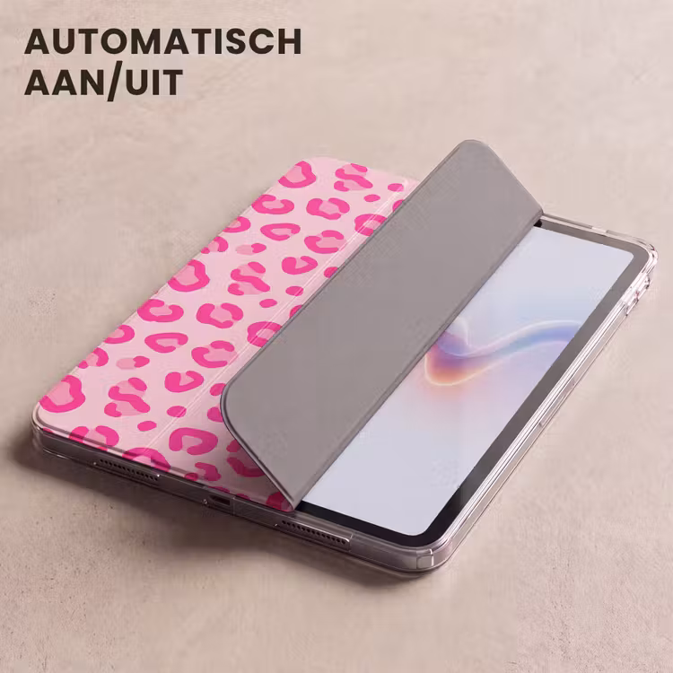 iPad hoes - Dierenprint - Patroon - Abstract - Modern - Roze — 4