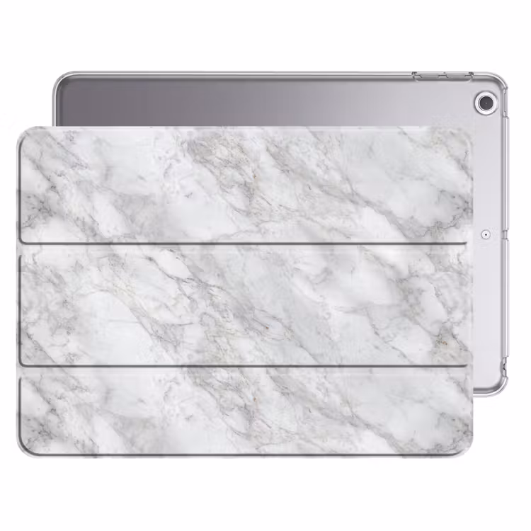 iPad hoes - Grijs - Wit - Marmer — 1