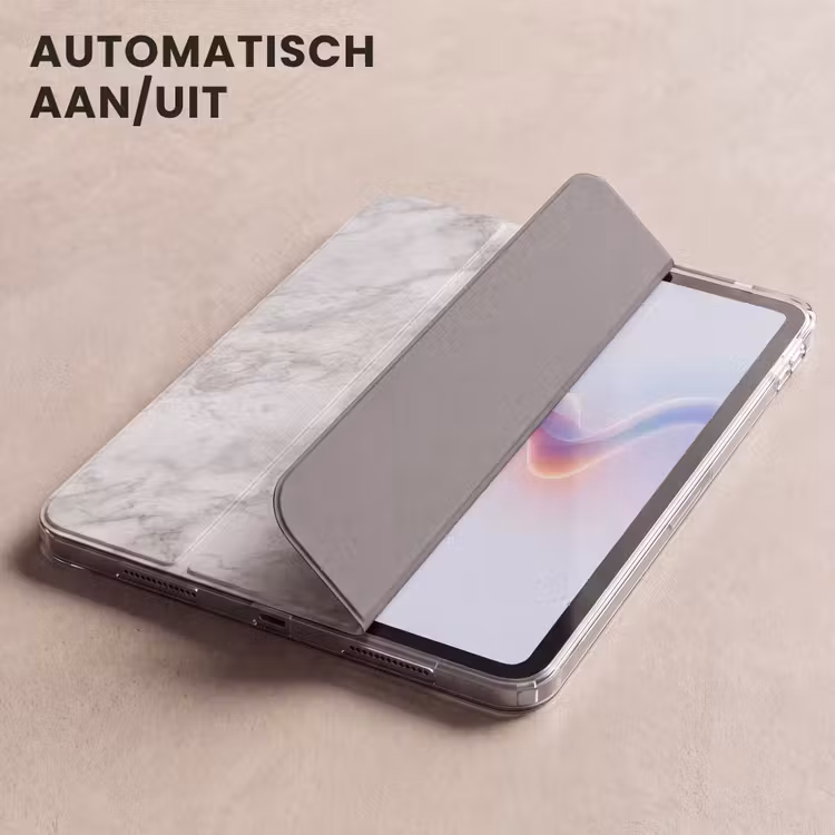 iPad hoes - Grijs - Wit - Marmer — 4