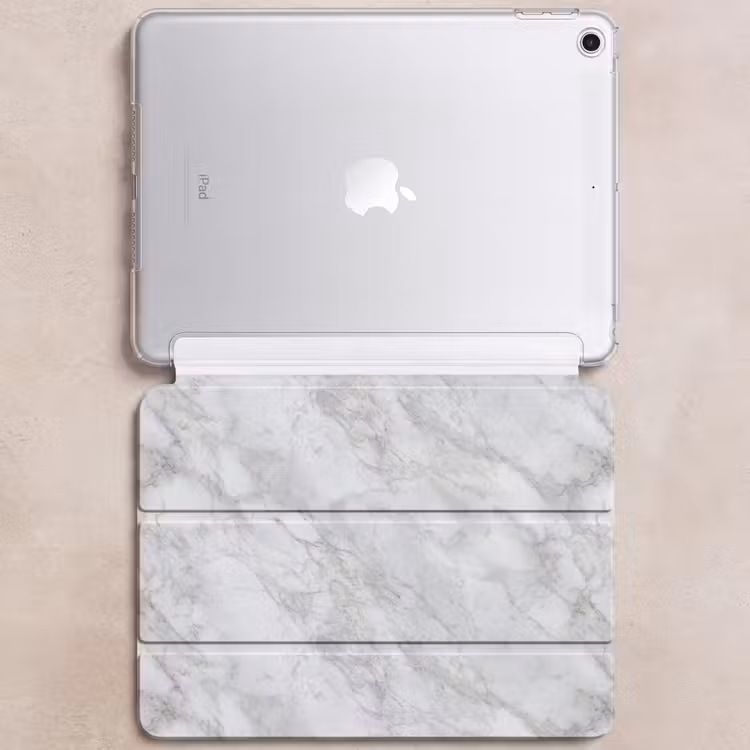 iPad hoes - Grijs - Wit - Marmer — 6