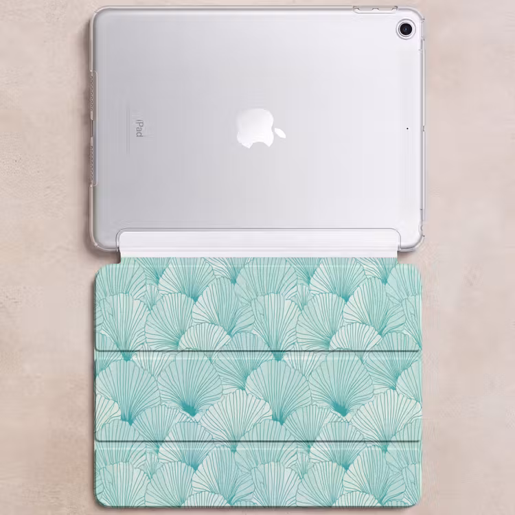 iPad hoes - Groen - Wit - Ginko - Getekend - Textuur — 6