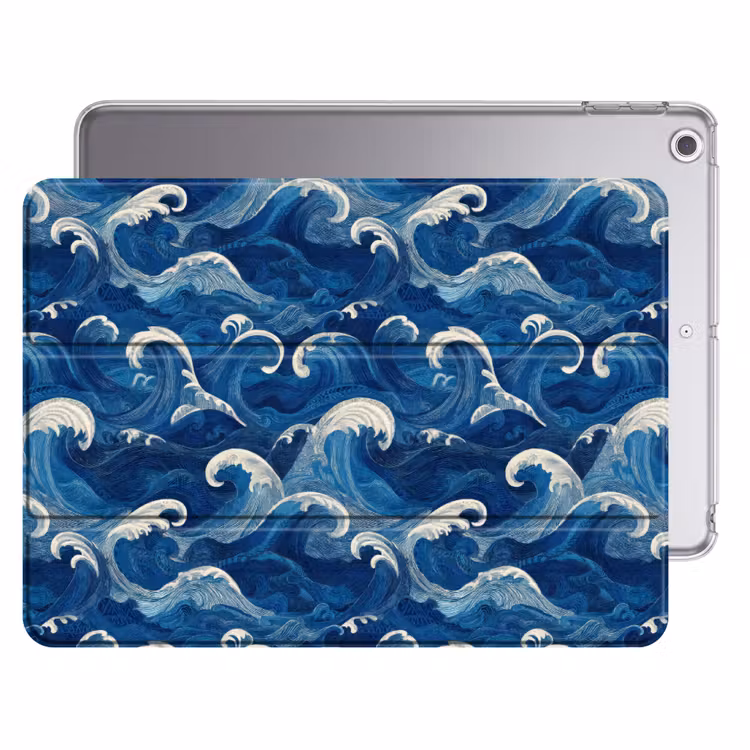 iPad hoes - Japans - Oceaan - Golven - Blauw — 1