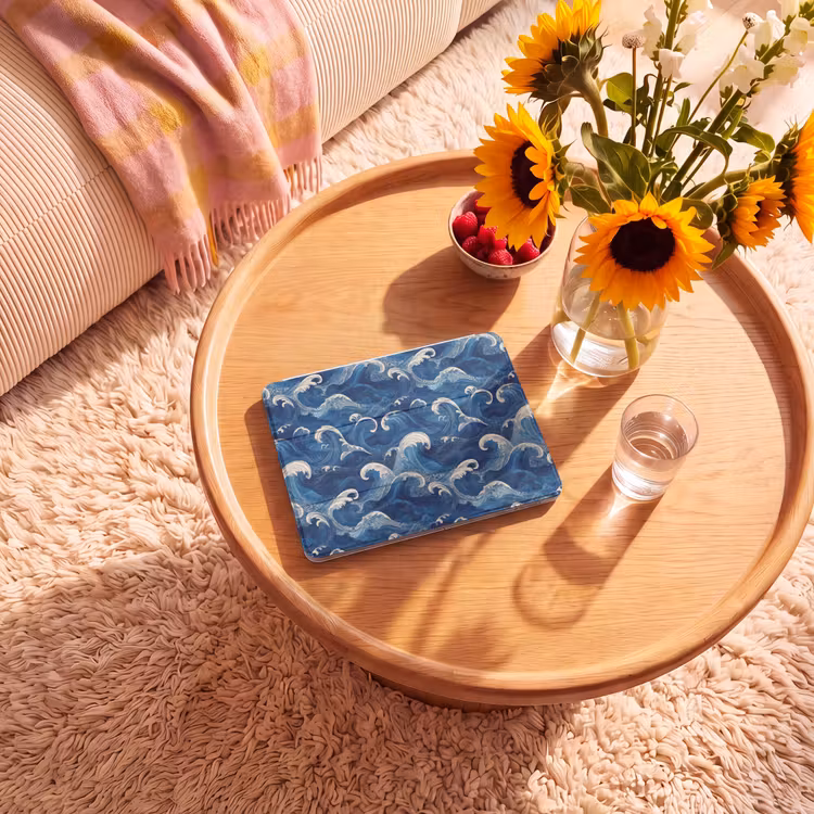iPad hoes - Japans - Oceaan - Golven - Blauw — 2