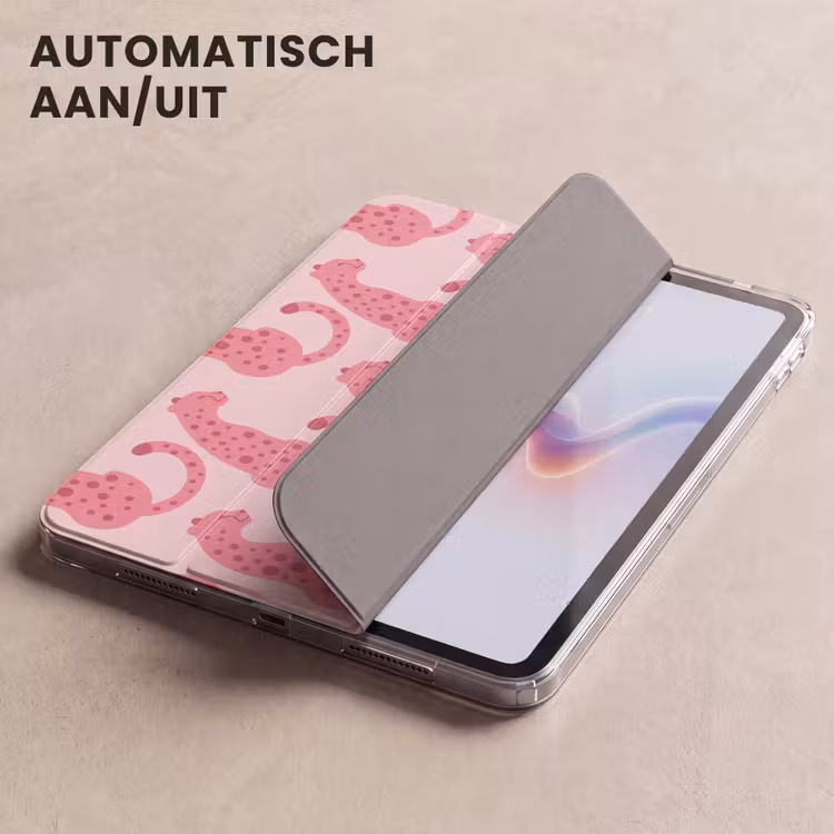 iPad hoes - Kat - Gevlekt - Dieren - Patroon - Roze — 4