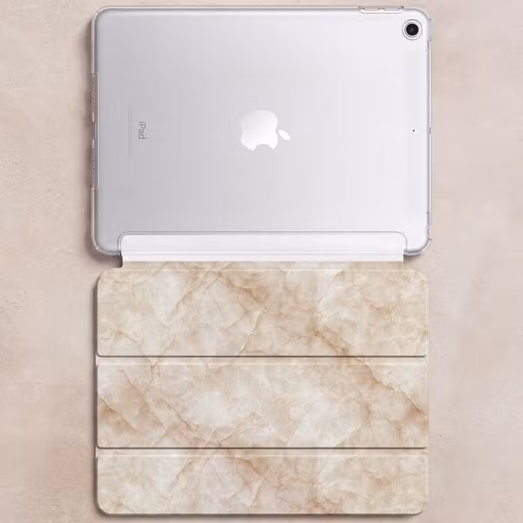 iPad hoes - Kristalstructuur - Bruin - Marmer — 6