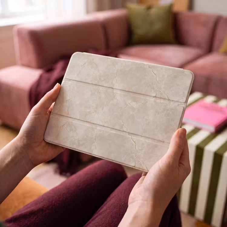 iPad hoes - Lichtbeige - Marmer - Aders — 3