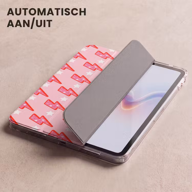 iPad hoes - Patroon - Bliksem - Ster - Glitter - Roze — 4