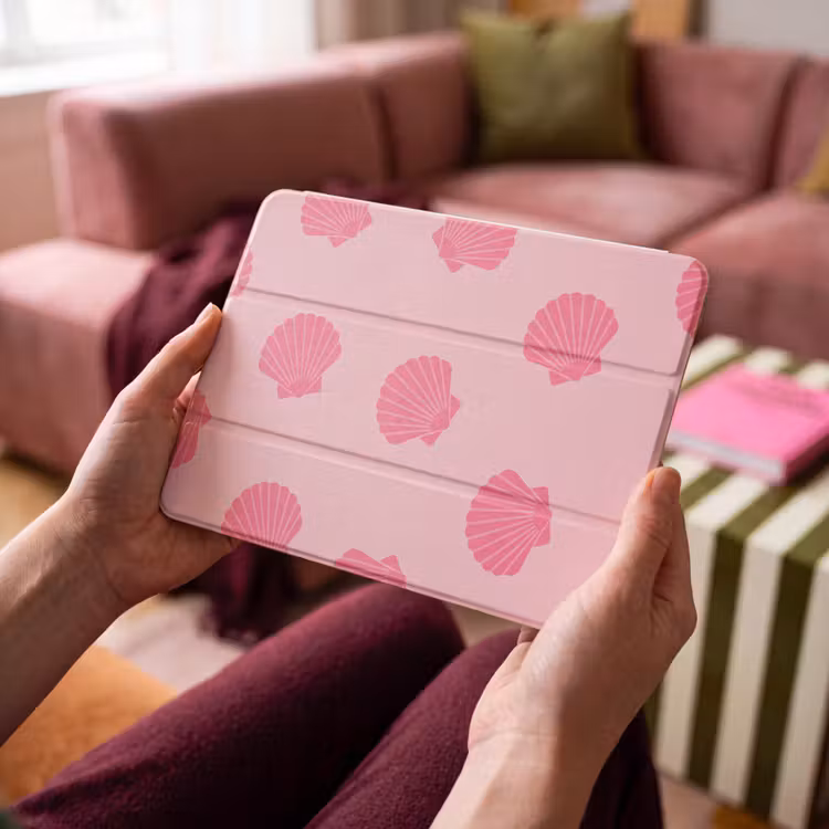 iPad hoes - Schelp - Patroon - Zee - Modern - Roze — 3