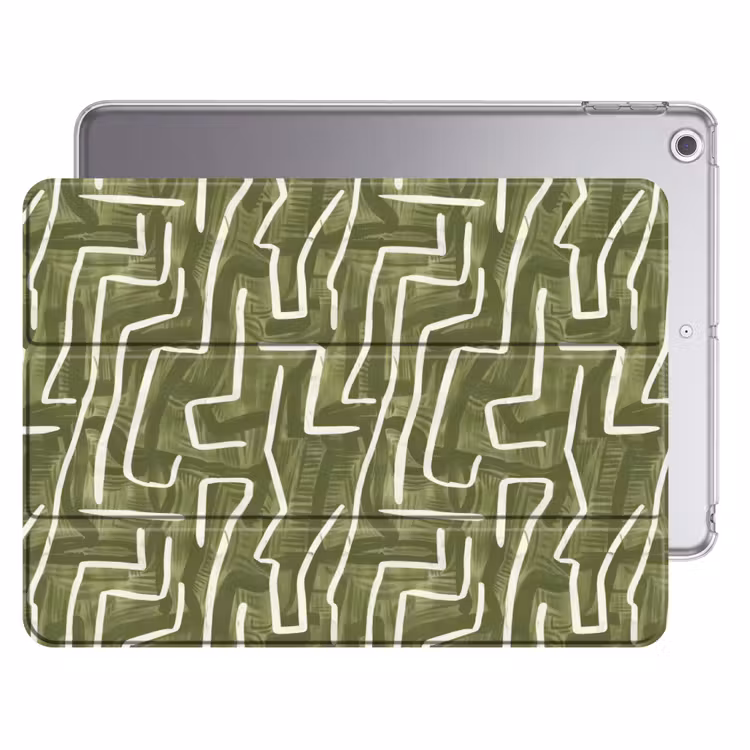 iPad hoes - Groen - Abstract - Penseelstreken - Patroon — 1