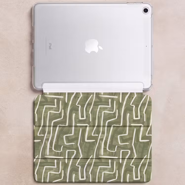 iPad hoes - Groen - Abstract - Penseelstreken - Patroon — 6
