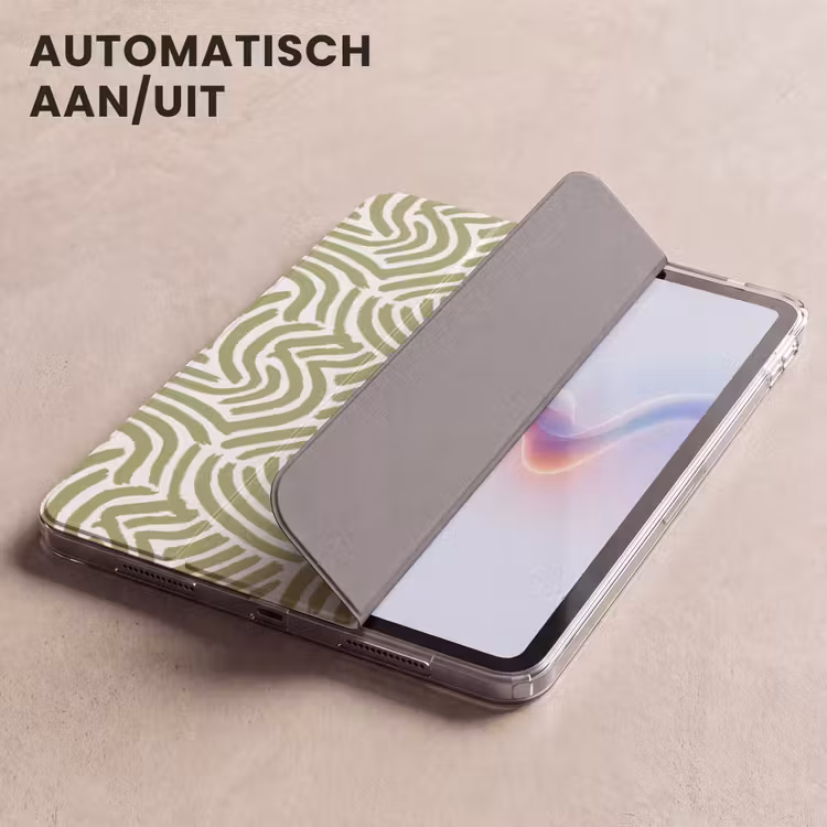 iPad hoes - Saliegroen - Abstract - Bogen - Handgetekend - Patroon — 4