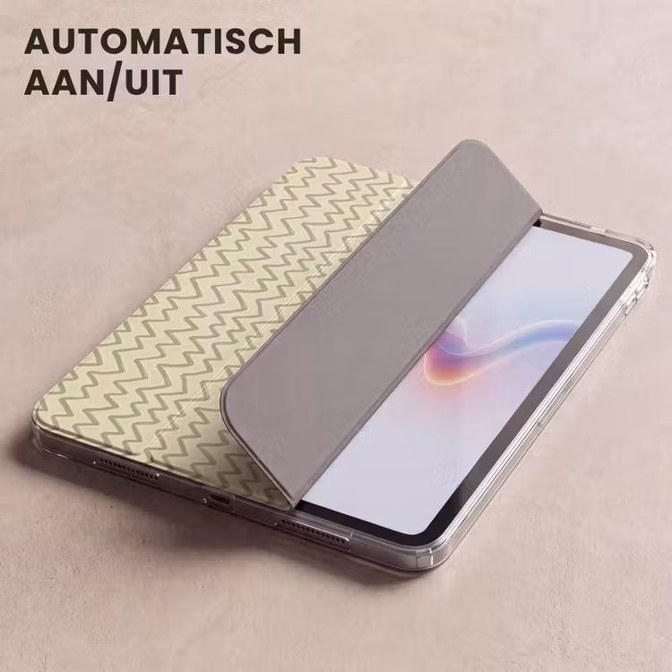 iPad hoes - Saliegroen - Zigzag - Handgetekend - Patroon — 4