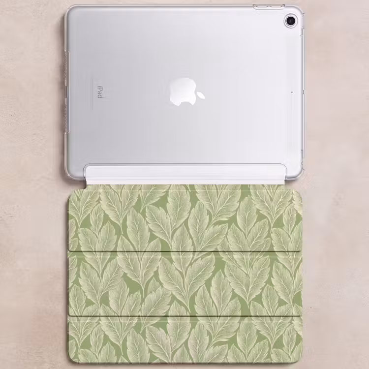 iPad hoes - Groen - Botanisch - Bladeren - Vintage - Patroon — 6