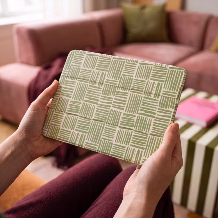 iPad hoes - Saliegroen - Blokken - Handgetekend - Patroon — 3