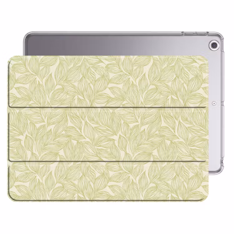 iPad hoes - Saliegroen - Botanisch - Bladeren - Handgetekend - Patroon — 1