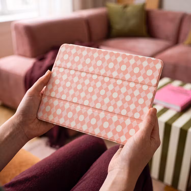 iPad hoes - Koraal - Retro - Geometrisch - Patroon — 3