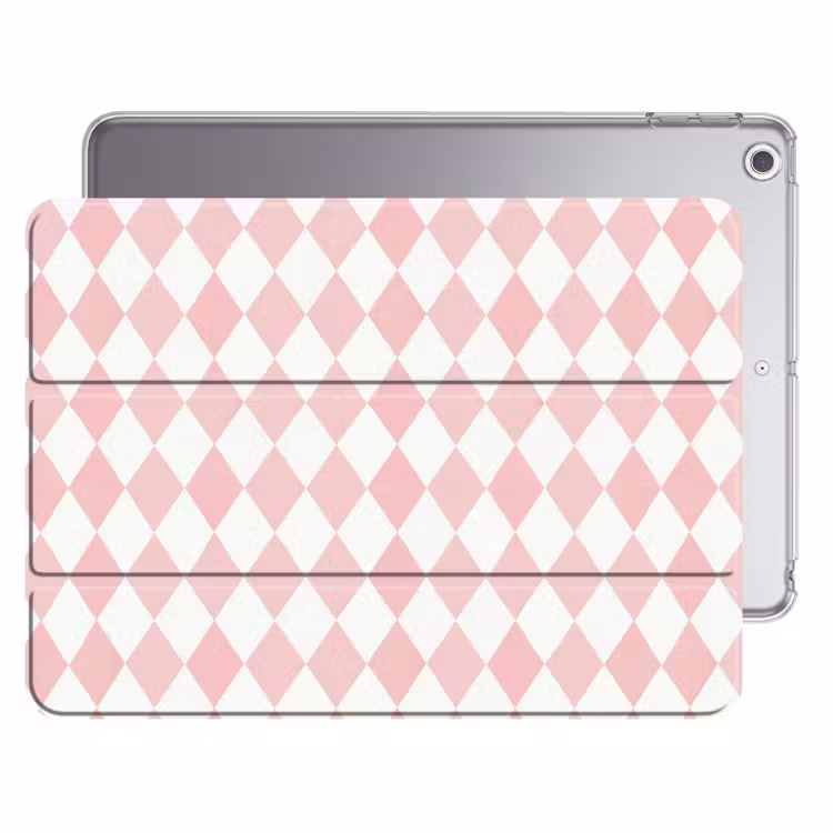 iPad hoes - Lichtroze - Ruiten - Geometrisch - Patroon — 1