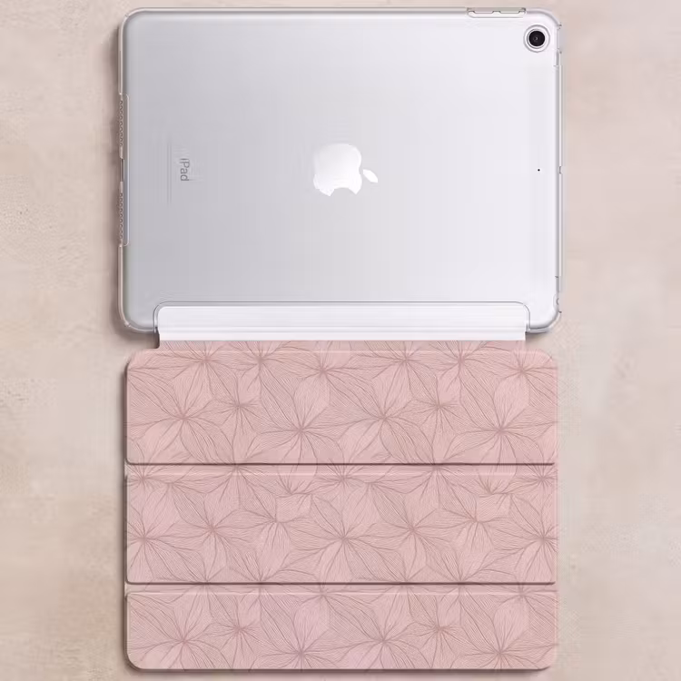iPad hoes - oederroze - Bloemen - Reliëf - Textuur — 6