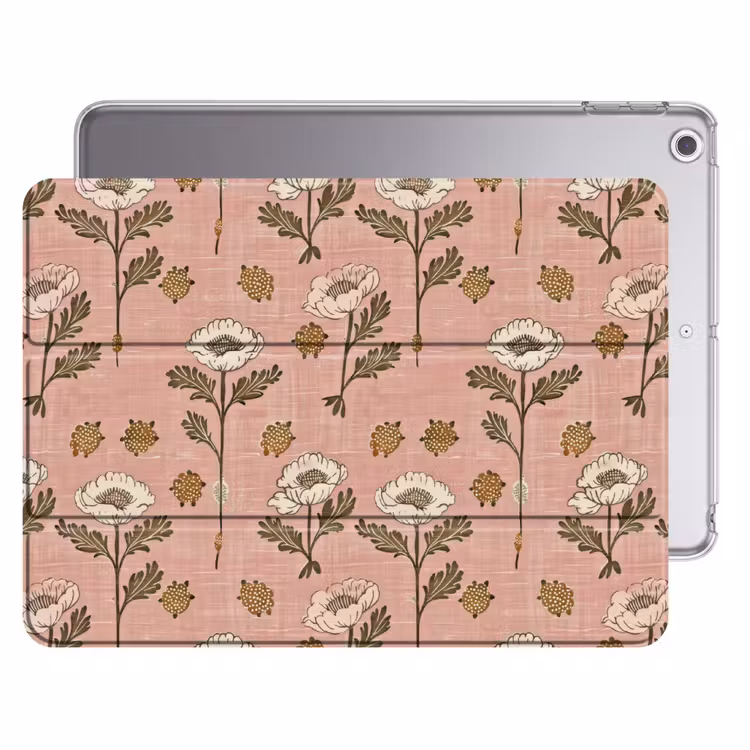 iPad hoes - Roze - Bloemen - Vintage - Textuur — 1