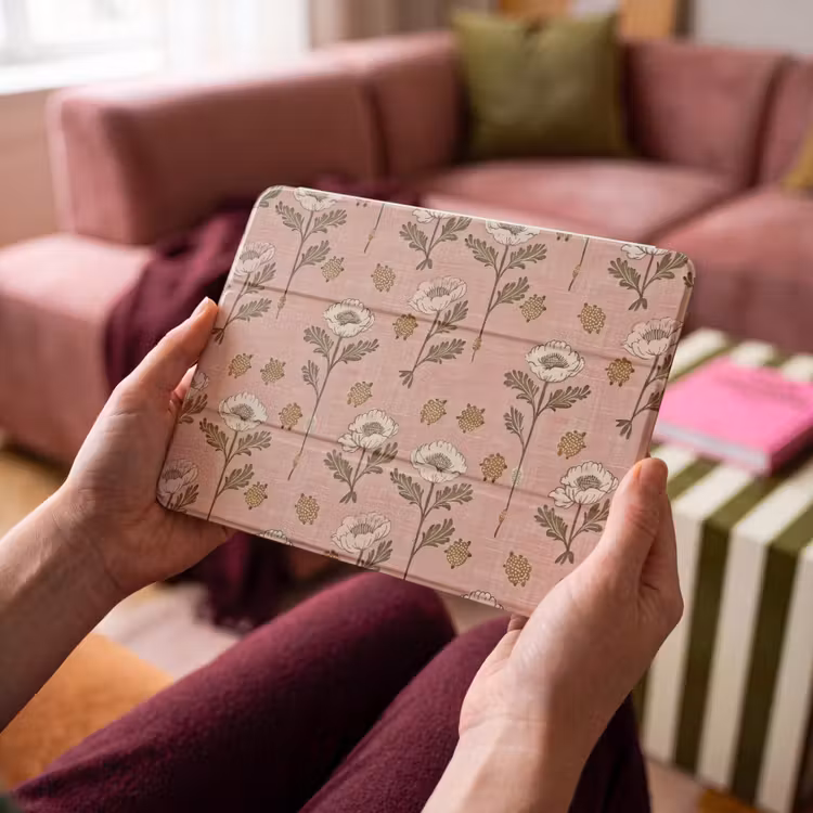 iPad hoes - Roze - Bloemen - Vintage - Textuur — 3