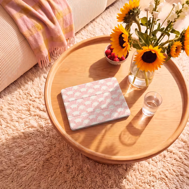 iPad hoes - Roze - Waaiers - Mozaïek - Patroon — 2