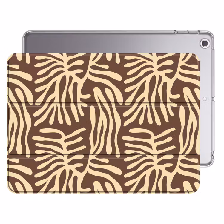 iPad hoes - Bruin - Koraal - Expressief - Patroon — 1