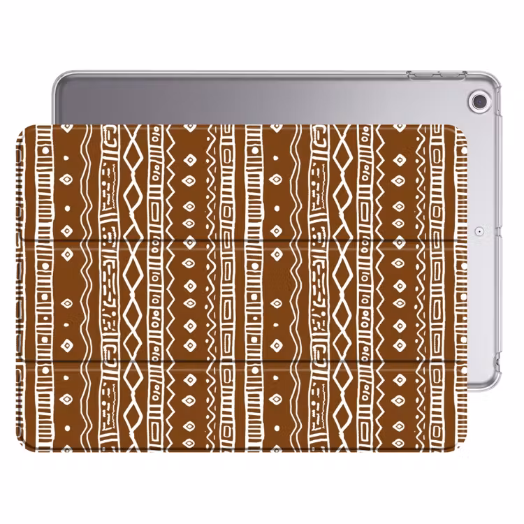 iPad hoes - Chocoladebruin - Etnisch - Tribaal - Patroon — 1