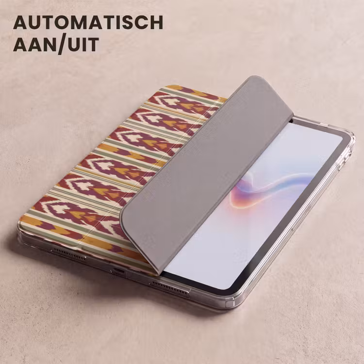 iPad hoes - Ikat - Bordeauxrood - Etnisch - Patroon — 4