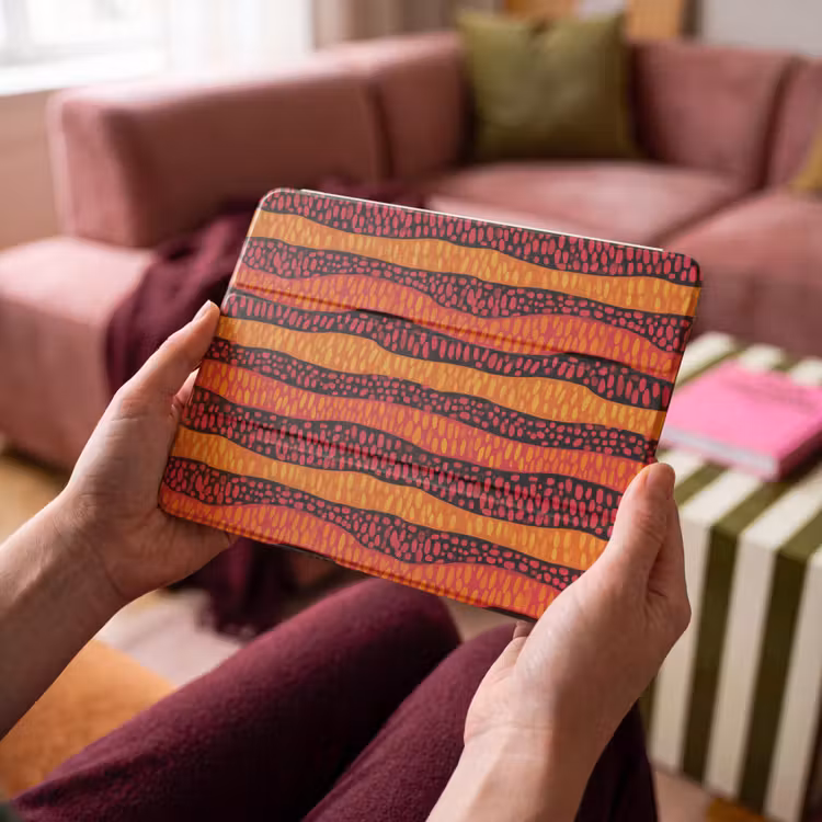 iPad hoes - Oranje - Roze - Expressief - Patroon — 3