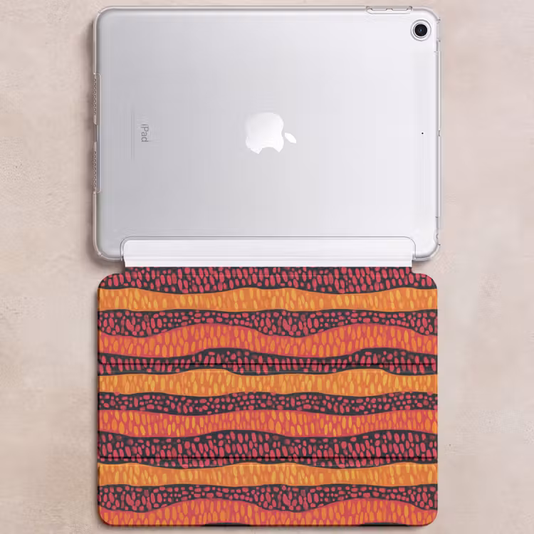 iPad hoes - Oranje - Roze - Expressief - Patroon — 6