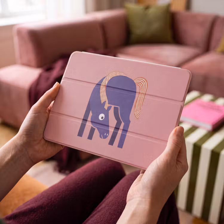 iPad hoes - Paard - Abstract - Dieren - Modern - Blauw — 3