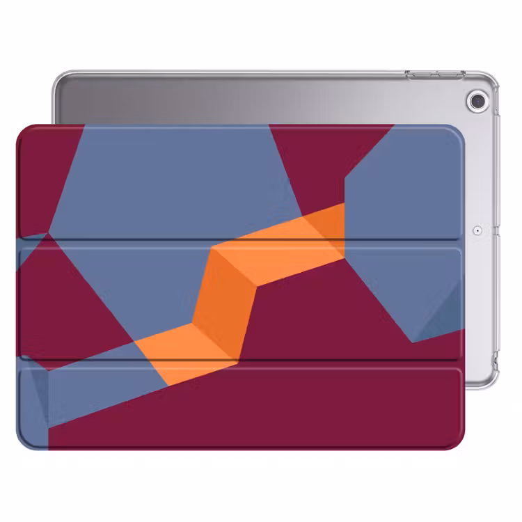 iPad hoes - Abstract - Vormen - Modern - Blauw - Oranje — 1