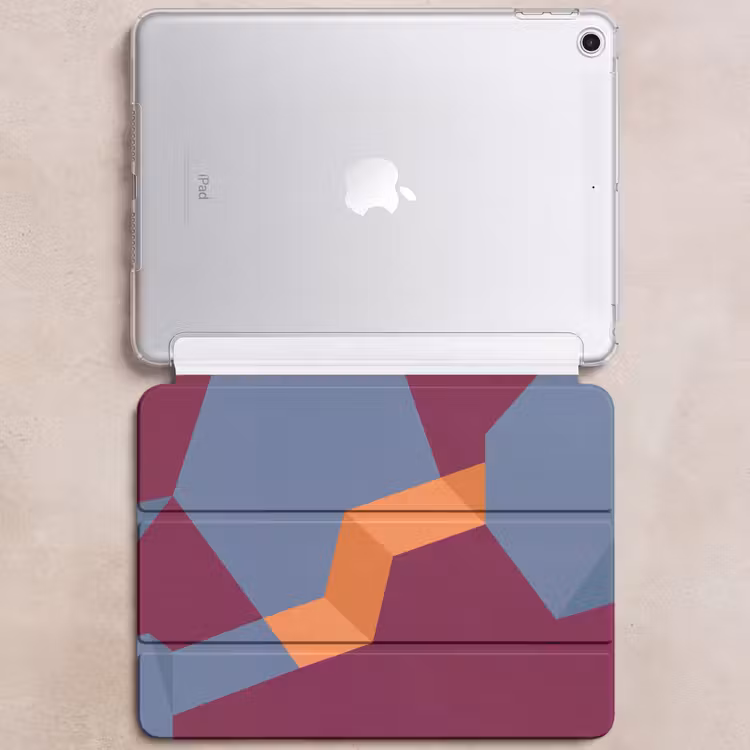 iPad hoes - Abstract - Vormen - Modern - Blauw - Oranje — 6