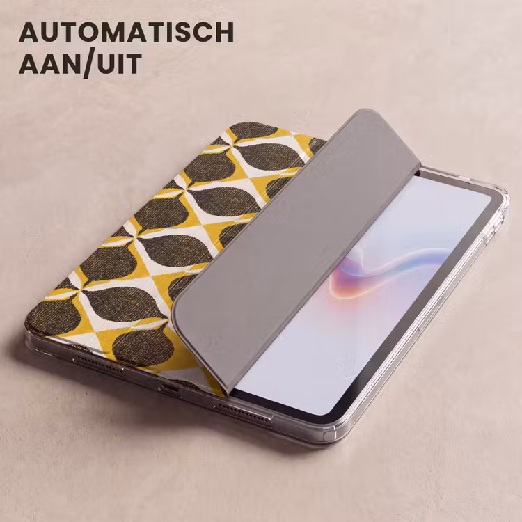 iPad hoes - Geel - Zwart - Geometrisch - Retro - Textuur — 4