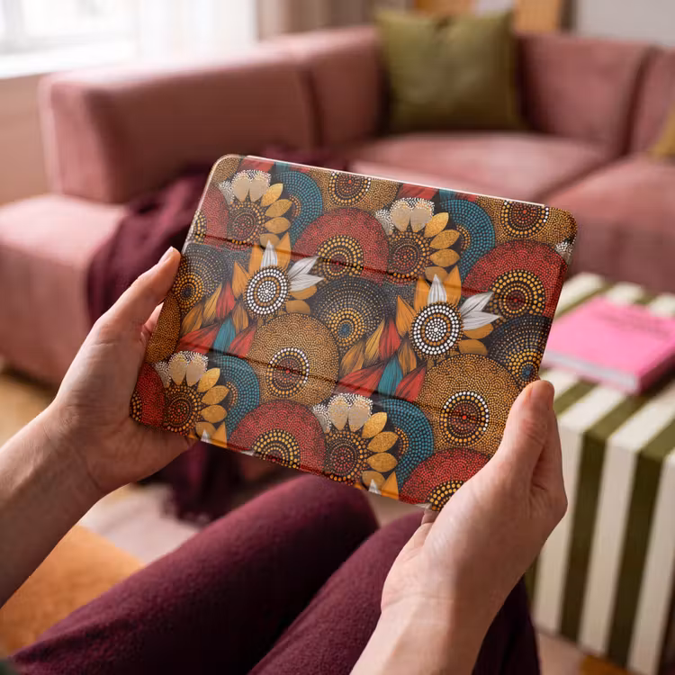 iPad hoes - Kleurrijk - Aboriginal - Dot Painting - Botanisch - Patroon — 3