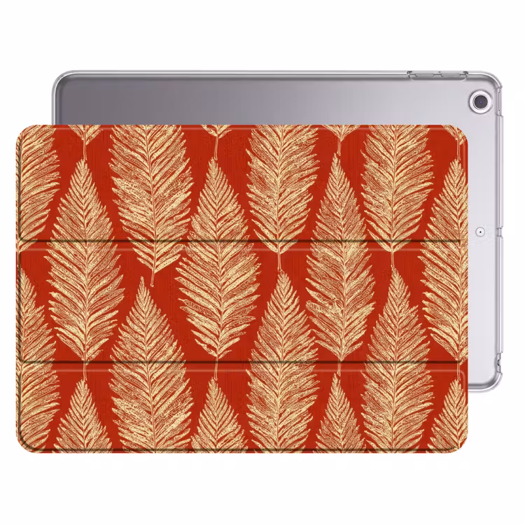iPad hoes - Rood - Botanisch - Varen - Patroon — 1