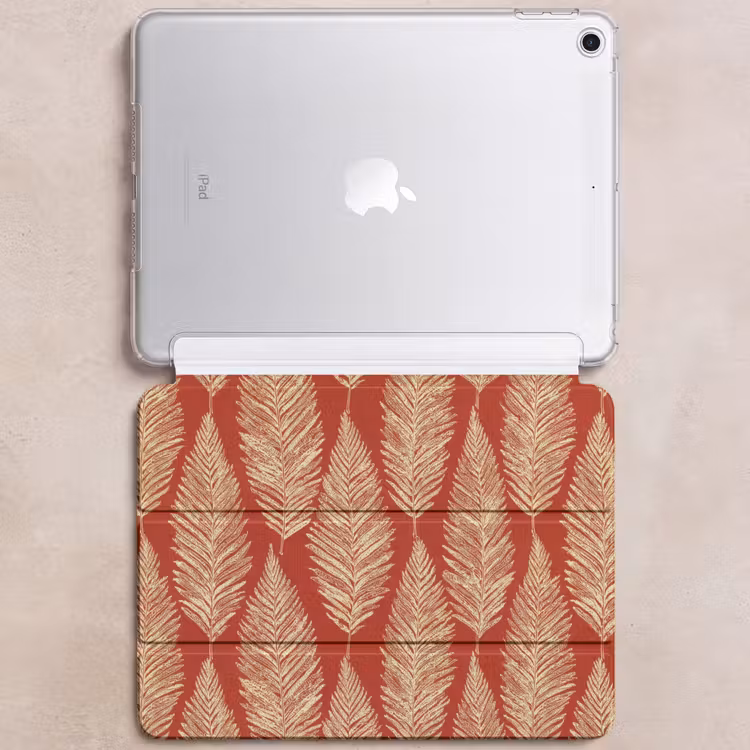 iPad hoes - Rood - Botanisch - Varen - Patroon — 6