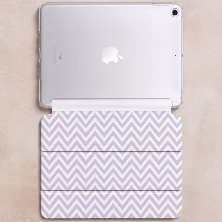 iPad hoes - Lila - Geometrisch - Chevron - Zigzag - Patroon — 6