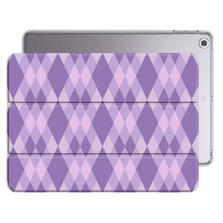 iPad hoes - Paars - Geometrisch - Ruiten - Argyle - Patroon — 1